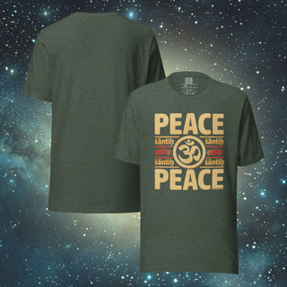 Peace heather forest Unisex t-shirt
