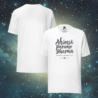 Ahimsa white Unisex t-shirt