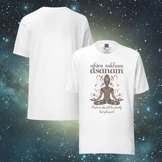 Asana white Unisex t-shirt
