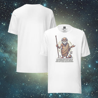 Happy and Free white Unisex t-shirt