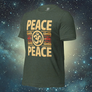 Peace heather forest Unisex t-shirt