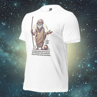 Happy and Free white Unisex t-shirt