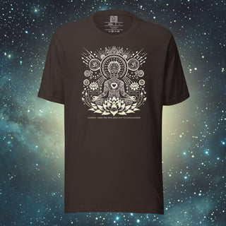 Samadhi Tribal Art brown Unisex t-shirt