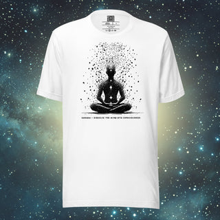 Samadhi Dissolve the Mind white Unisex t-shirt
