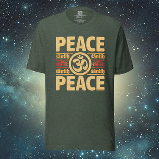 Peace heather forest Unisex t-shirt