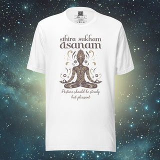 Asana white Unisex t-shirt