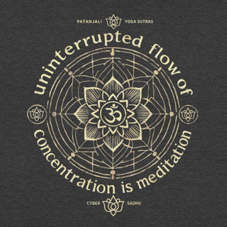 Dhyana dark grey heather Unisex t-shirt