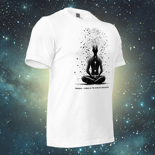 Samadhi Dissolve the Mind white Unisex t-shirt