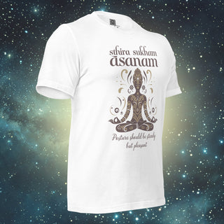 Asana white Unisex t-shirt