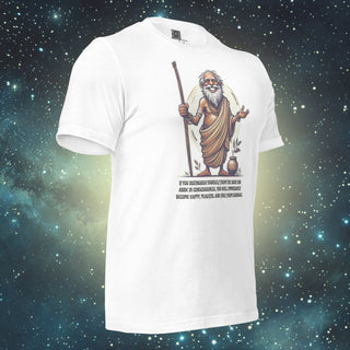 Happy and Free white Unisex t-shirt